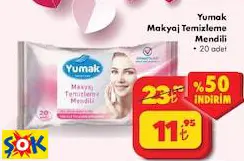 YUMAK MAKYAJ TEMİZLEME MENDİLİ